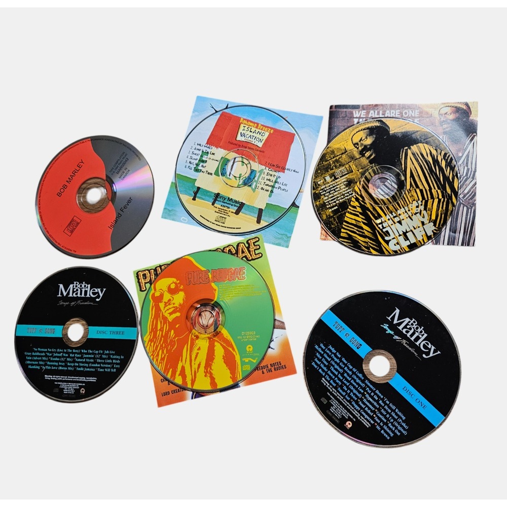 Lot of 6 Reggae Music CDs - Bob Marley, Jimmy Cliff & Various Artists